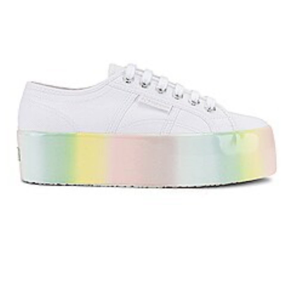 Superga Platform Pastel Rainbow Shaded Sneakers